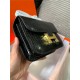 Hermes Mini Constance Crocodile Leather Bag Silver/Gold Metal High