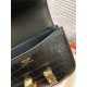 Hermes Mini Constance Crocodile Leather Bag Silver/Gold Metal High