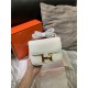 Hermes Mini Constance Crocodile Leather Bag Silver/Gold Metal High