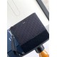  Dior A5 Triangle Pouch Black Oblique Jacquard High
