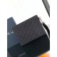  Dior A5 Triangle Pouch Black Oblique Jacquard High
