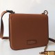 Valentino Small Vsling Shoulder Bag In Brown Grainy Leather High