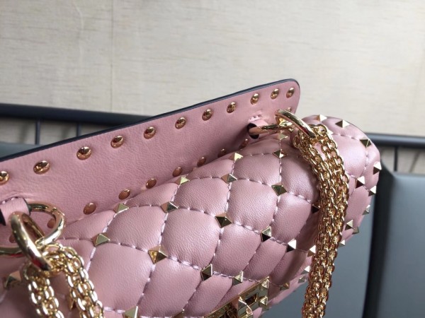 Valentino Spike Small Bag Lambskin Poudre High