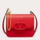 Valentino Small Vsling Shoulder Bag In Red Grainy Leather High