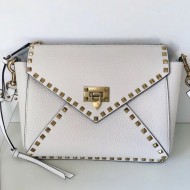 Valentino Hype Bag In White Grained Calfskin High