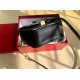 Valentino Small Vsling Shoulder Bag In Black Grainy Leather High