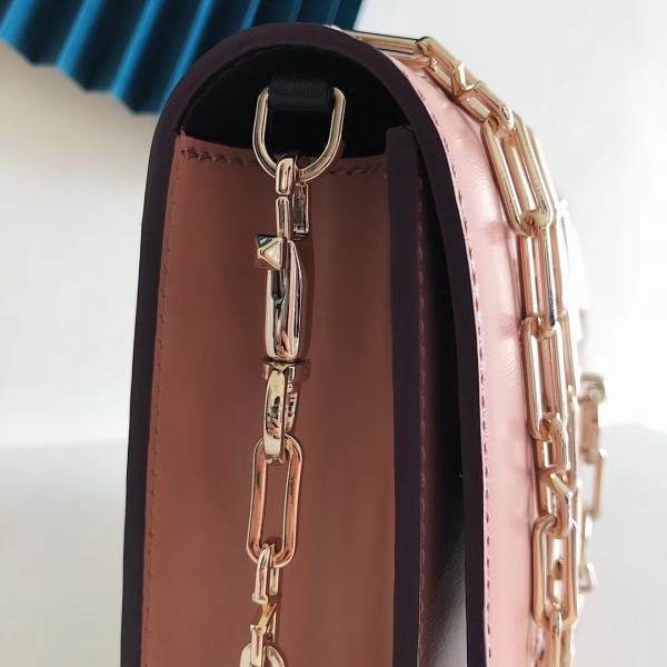 Valentino Vcase Small Chain Bag In Nude Calfskin High