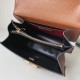 Valentino Vsling Large Shoulder Bag In Brown Grained Calfskin High