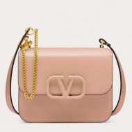 Valentino Small Vsling Shoulder Bag In Nude Calfskin High