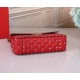 Valentino Spike Medium Bag Lambskin Red High