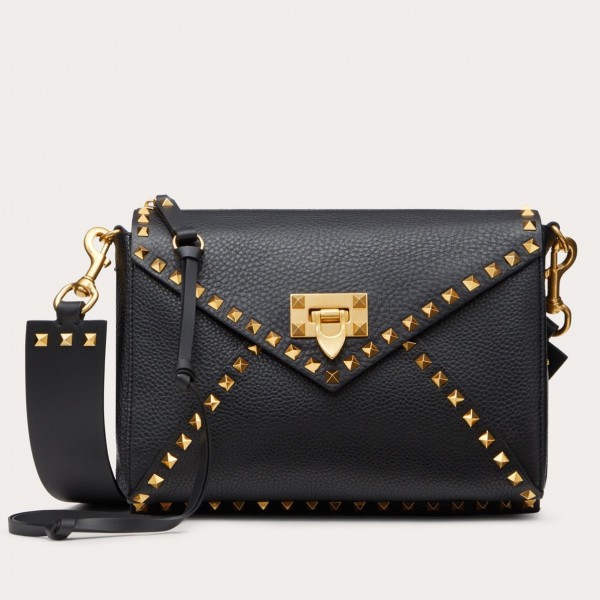 Valentino Hype Bag In Black Grained Calfskin High