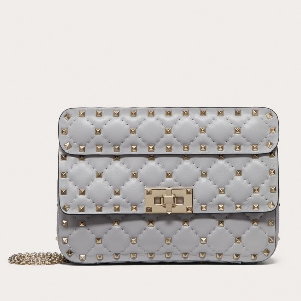 Valentino Spike Small Bag Lambskin Pale Blue High