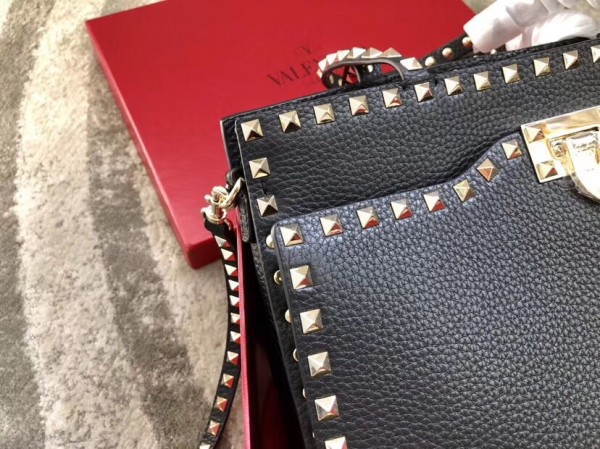 Valentino Black Medium Top Handle Bag High