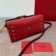 Valentino Small Vsling Handbag In Red Grainy Calfskin High