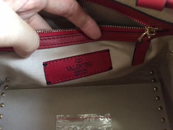 Valentino Red Double Handle Drawstring Bag High