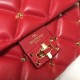 Valentino Garavani Quilted Candystud Top Handle Bag Red High