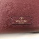 Valentino Vsling Handbag In Bordeaux Grainy Calfskin High