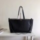 Valentino Large Shopping Bag In Black Leather High