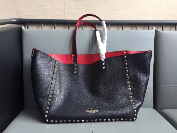 Valentino Black Medium Reversible Tote High