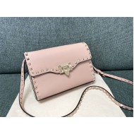 Valentino Small Crossbody Bag In Poudre Grained Leather High