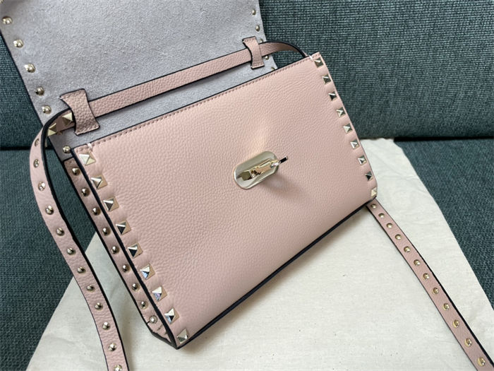 Valentino Small Crossbody Bag In Poudre Grained Leather High