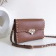 Valentino Small Crossbody Bag In Brown Grained Leather High