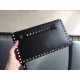 Valentino Medium Clutch In Black Calfskin High