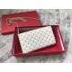 Valentino Spike Chain Clutch Lambskin  In White High