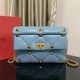 Valentino GARAVANI ROMAN STUD NAPPA CHAIN BAG Light Blue High