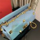 Valentino GARAVANI ROMAN STUD NAPPA CHAIN BAG Light Blue High