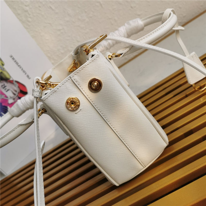 Prada Galleria Saffiano leather micro-bag White High