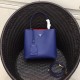 Prada Saffiano Double Bag Blue High