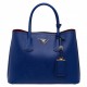 Prada Saffiano Double Medium Bag Blue High