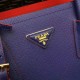 Prada Saffiano Double Medium Bag Blue High