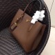 Prada Bicolor Saffiano Double Medium Bag Palisander High