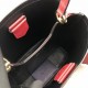 Prada Saffiano North South Double Medium Bag Red High