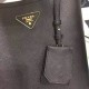 Prada Saffiano North South Double Medium Bag Black High