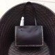 Prada Black Etiquette Calfskin Tote With Metal Stud Trim High