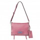 Prada Etiquette Bag In Pink Calfskin With Metal Stud Trim High