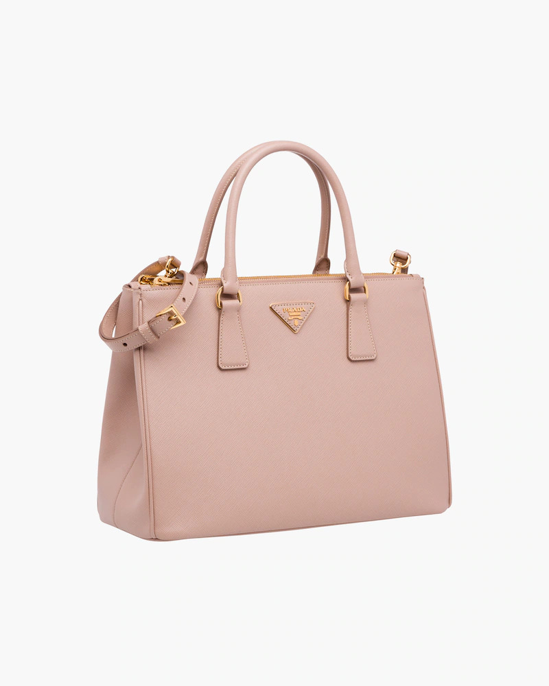 Prada Large Galleria Bag In Saffiano Leather Pink High