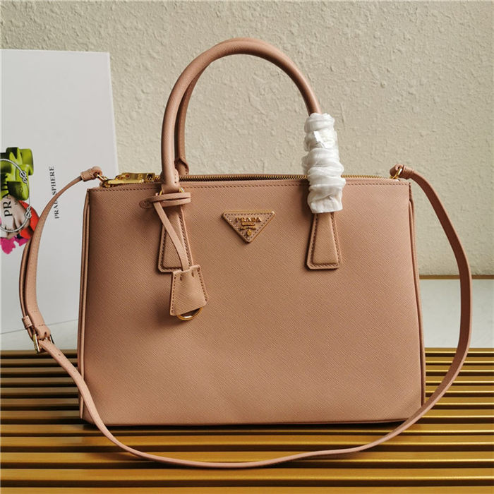 Prada Large Galleria Bag In Saffiano Leather Pink High