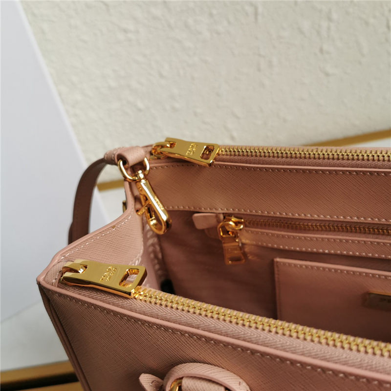 Prada Large Galleria Bag In Saffiano Leather Pink High