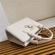 Prada Medium Galleria Bag In Saffiano Leather White High