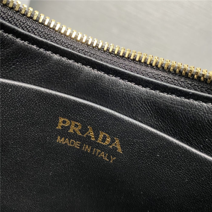 Prada Arqué leather Nylon shoulder bag 1BC194 Black High