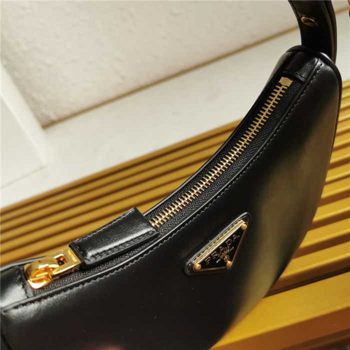 Prada Arqué leather mini shoulder bag 1BC199 Black High