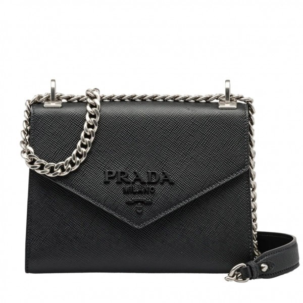 Prada So Black Monochrome Flap Bag High