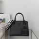 Prada Monochrome Bag 1BA156 In Black Saffiano Leather High