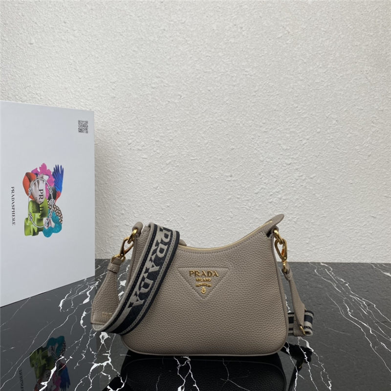 Prada Leather shoulder bag 1BH193 Grey High