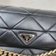 Prada System 28cm nappa leather patchwork bag Black High