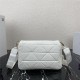 Prada System 28cm nappa leather patchwork bag White High